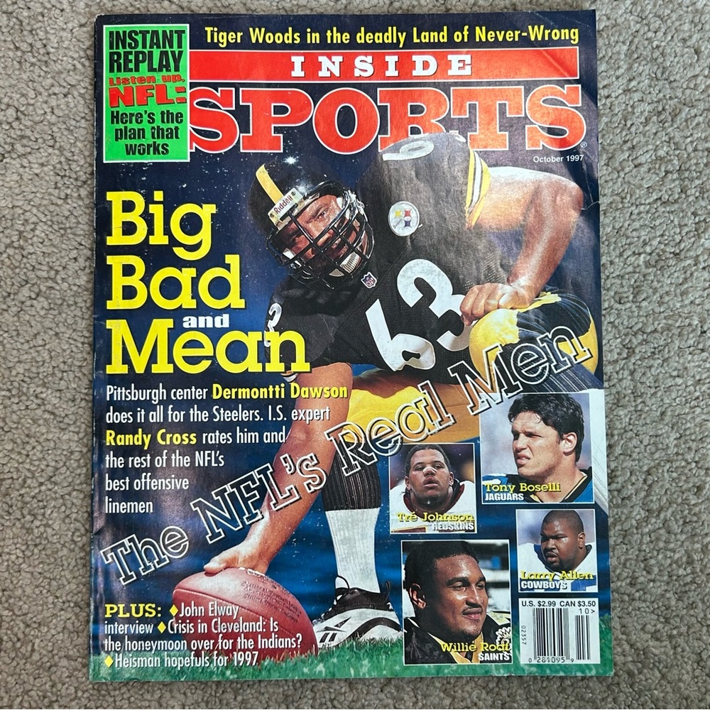 Inside Sports Vintage collectible 1997 Magazine Pittsburgh Dermontti Dawson